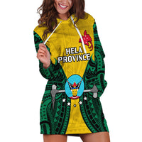 Papua New Guinea Hoodie Dress Hela Province Mix Coat Of Arms Polynesian Art LT14 - Polynesian Pride