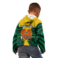 Papua New Guinea Kid Hoodie Hela Province Mix Coat Of Arms Polynesian Art LT14 - Polynesian Pride