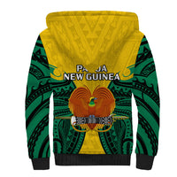Papua New Guinea Sherpa Hoodie Hela Province Mix Coat Of Arms Polynesian Art LT14 - Polynesian Pride