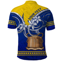 Tokelau Polo Shirt Tokelauan Tatau Plumeria Special Style LT14 - Polynesian Pride