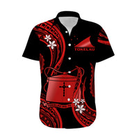 Tokelau Hawaiian Shirt Tokelauan Tatau With Badge Red LT14 - Polynesian Pride
