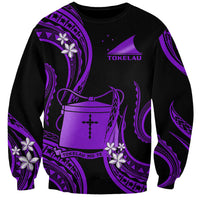 Tokelau Sweatshirt Tokelauan Tatau With Badge Purple LT14 Unisex Purple - Polynesian Pride