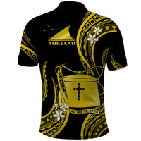 Tokelau Polo Shirt Tokelauan Tatau With Badge Yellow LT14 - Polynesian Pride