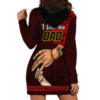 Tonga Fathers Day Hoodie Dress Black Tongan Ngatu I Love You Dad LT14 - Polynesian Pride
