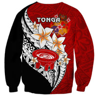 Tonga Kava Bowl Sweatshirt Tongan Kupesi Ngatu Pattern Black LT14 - Polynesian Pride
