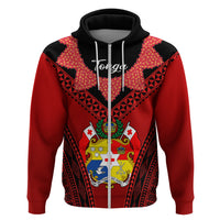 Tonga Heilala Flowers Hoodie Tongan Ngatu Black Special Verison LT14 - Polynesian Pride