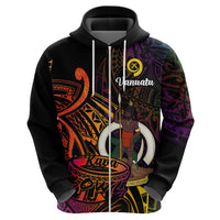 Custom Vanuatu Hoodie Kava Bowl Mix Polynesian Gradient Style LT14 - Polynesian Pride