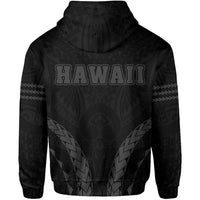Polynesian Kakau Seal of Hawaii Hoodie Sport Style Version 2.0 Gray - Polynesian Pride