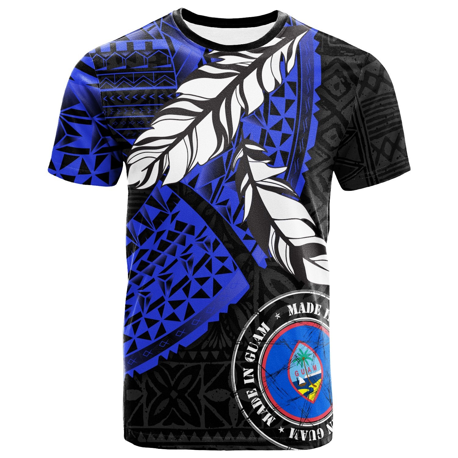 Guam T Shirt Made In Guam Logo Unisex BLUE - Polynesian Pride