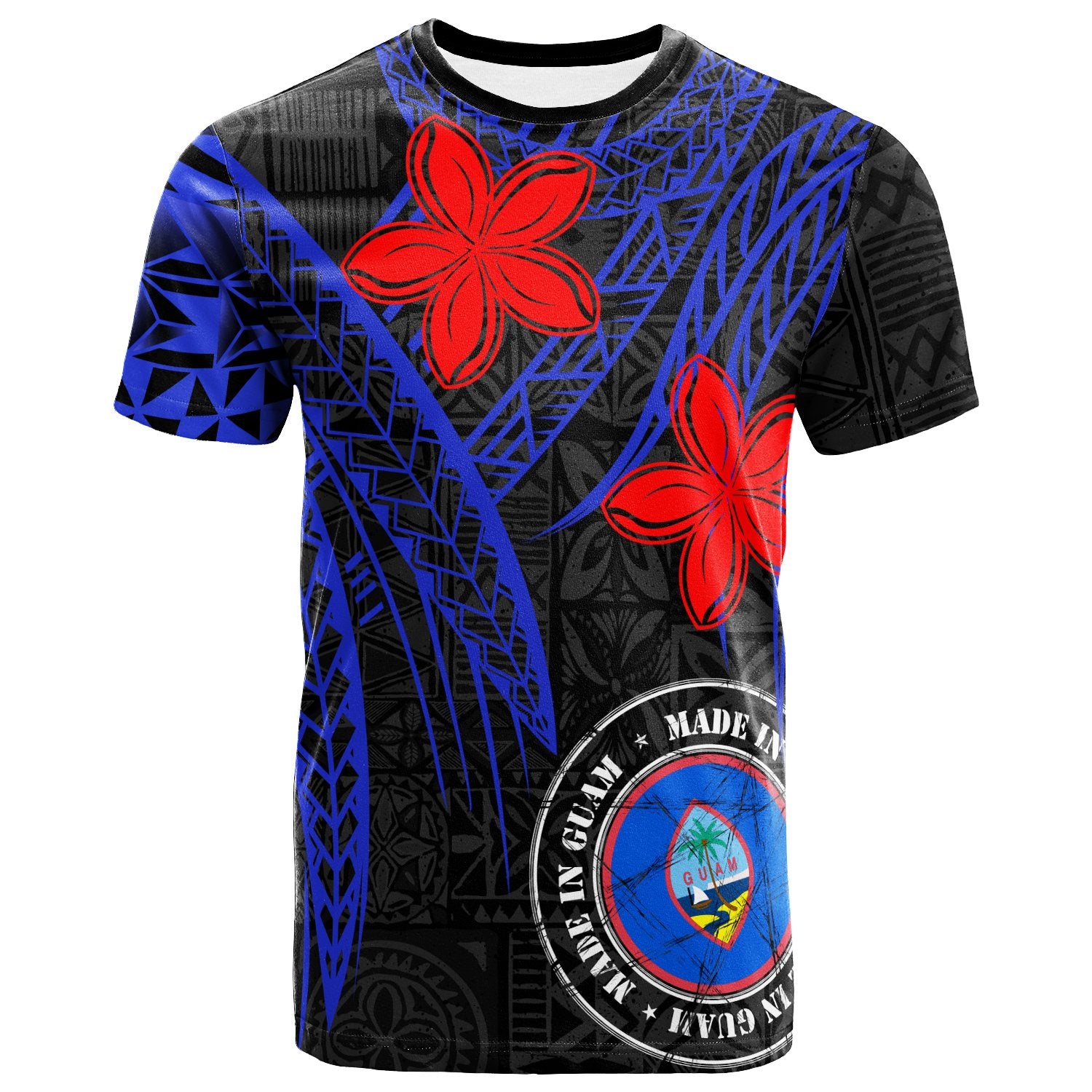 Guam T Shirt Made In Guam Logo Ver2 Unisex BLUE - Polynesian Pride