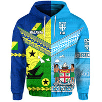 Vanuatu Malampa Province and Fiji Hoodie Together LT8 - Polynesian Pride