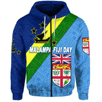 Vanuatu Malampa and Fiji Day Zip Hoodie Simple Style LT8 - Polynesian Pride