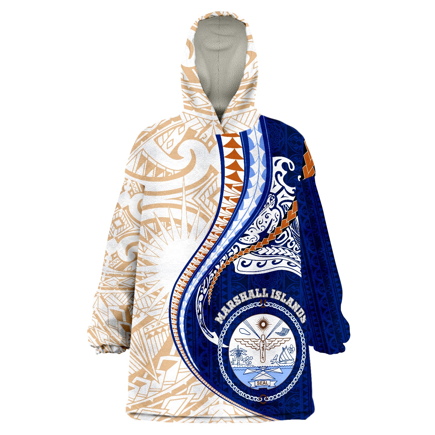 Marshall Islands Kanaloa Tatau Gen MH Wearable Blanket Hoodie LT9 Unisex One Size - Polynesian Pride