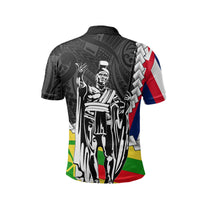 Hawaii Two Flag Kanaka Maoli King Polynesian Polo Shirt - Polynesian Pride