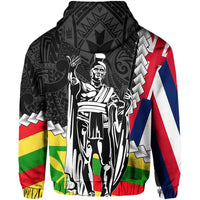Hawaii Two Flag Kanaka Maoli King Polynesian Hoodie - Polynesian Pride