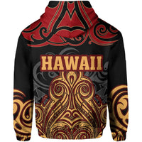 Hawaii Warrior Polynesian Hoodie (Zip up) Stock Style - Polynesian Pride