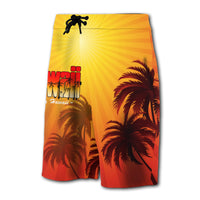 Summer Sunshine Coconut Tree Silhouette Hawaii Board Short - Polynesian Pride