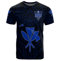 Kanaka Map Polynesian T Shirt Blue Heart AH - Polynesian Pride