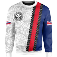 Hawaii Kakau Flag Polynesian Sweat Shirt - Polynesian Pride