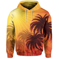 Summer Sunshine Coconut Tree Silhouette Hawaii Hoodie - Polynesian Pride
