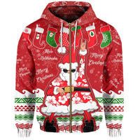 Hawaii Mele Kalikimaka Chrismas Hoodie (Zip up) Bae Style - Polynesian Pride