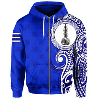 Custom Hawaii Hoodie Maui High Tribal Kakau Zip Hoodie - Polynesian Pride