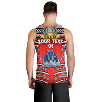 (Custom Personalised) Mate Ma'a Tonga Men Tank Top Leimatu'a Bulls Creative Style - Red, Custom Text And Number LT8 - Polynesian Pride