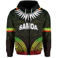 Custom Samoa Ula Nifo Tribal Hoodie Reggage Style LT6 - Polynesian Pride