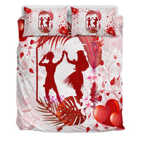 Hawaii Hula Dance Couple Love Valentine Bedding Set - Cud Style - AH - Polynesian Pride