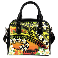 Hawaii Plumeria Polynesian Shoulder Handbag - Hope - AH One Size Black - Polynesian Pride