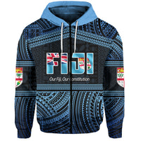 Fiji Constitution Day Polynesian Patterns Zip Hoodie LT6 Unisex Blue - Polynesian Pride