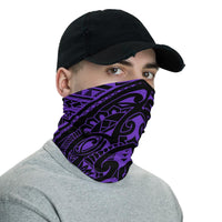 Hawaiian Bandana Turtle Purple Unisex Neck Gaiter - Polynesian Pride