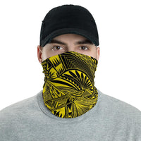 Hawaiian Bandana Polynesian Spearhead Pattern Neck Gaiter - AH - Yellow One Size Yellow - Polynesian Pride