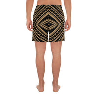 Polynesian Tatau Gold Men's Athletic Long Shorts - Polynesian Pride