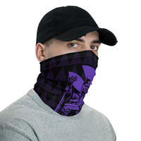 Hawaii King Kanaka Kakau Neck Gaiter - Purple - Polynesian Pride