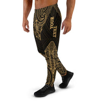 Fiji Custom Sweatpant - Polynesian Patterns Gold Color - Polynesian Pride
