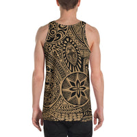 Polynesian Hawaiian Style Tribal Tattoo Gold - Hawaii Men's Tank Top - Polynesian Pride