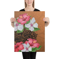Hibiscus Flower Polynesia Canvas 18x24 Canvas White - Polynesian Pride