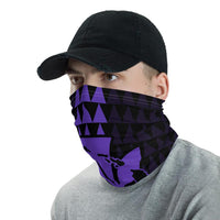 Hawaii Kanaka Map Kakau Neck Gaiter - Purple - Polynesian Pride