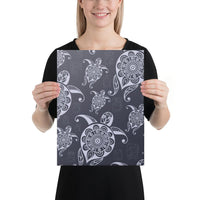 Turtle Pattern Wonderfull Canvas 12x16 Canvas White - Polynesian Pride