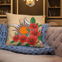 Marshall Islands Polynesian Pillow - Hibiscus Coat of Arm - Polynesian Pride