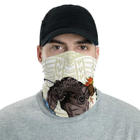 Hawaii Polynesian Warrior Kanaka Anchor Neck Gaiter - AH - Beige One Size Beige - Polynesian Pride