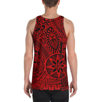 Polynesian Hawaiian Style Tribal Tattoo Red - Hawaii Men's Tank Top - Polynesian Pride
