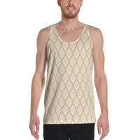 Hawaii Leaves Seamless Pattern. - Hawaii Men's Tank Top AH White - Polynesian Pride