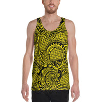 Polynesian Maori Lauhala Yellow - Hawaii Men's Tank Top Yellow - Polynesian Pride