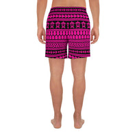 Polynesian Tattoo Tribal Pink Men's Athletic Long Shorts - Polynesian Pride