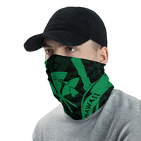 Hawaiian Bandana Map Polynesian Kanaka Anchor Neck Gaiter - AH - Green - Polynesian Pride