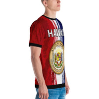 Personalized Hawaii Polynesian Seal Of Hawaii Mens T Shirt Oliver Style - Polynesian Pride