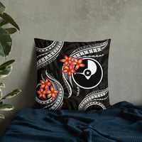 Yap Micronesian Pillow - White Plumeria - Polynesian Pride