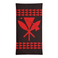 Hawaii Bandana Kakau Polynesian Kanaka Map Neck Gaiter - Red - Polynesian Pride